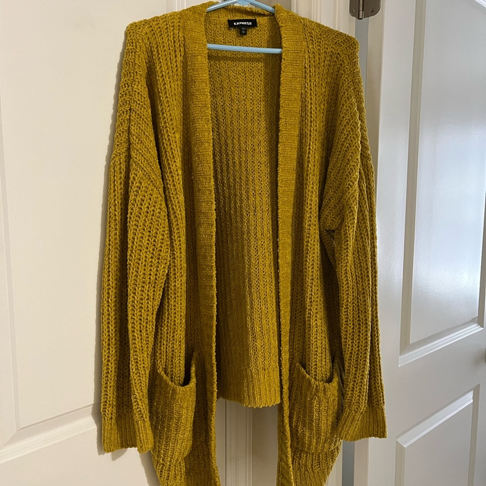 Express green cardigan